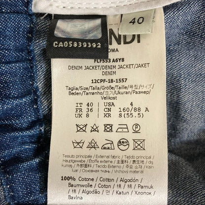 Fendi Shirring Denim Jacket 40 Indigo