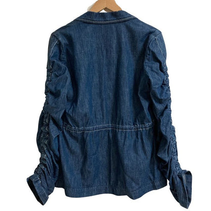 Fendi Shirring Denim Jacket 40 Indigo