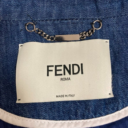 Fendi Shirring Denim Jacket 40 Indigo