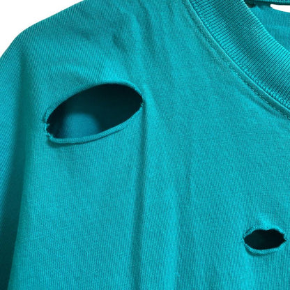 Balenciaga Logo Print Destroyed T-Shirt