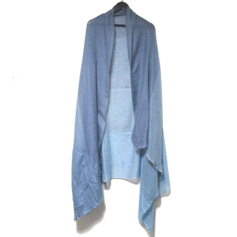 Hermes Martin Margiela Era Cashmere Silk Large Shawl Blue
