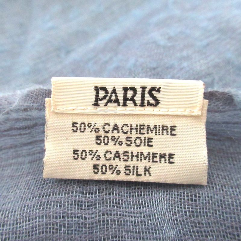 Hermes Martin Margiela Era Cashmere Silk Large Shawl Blue