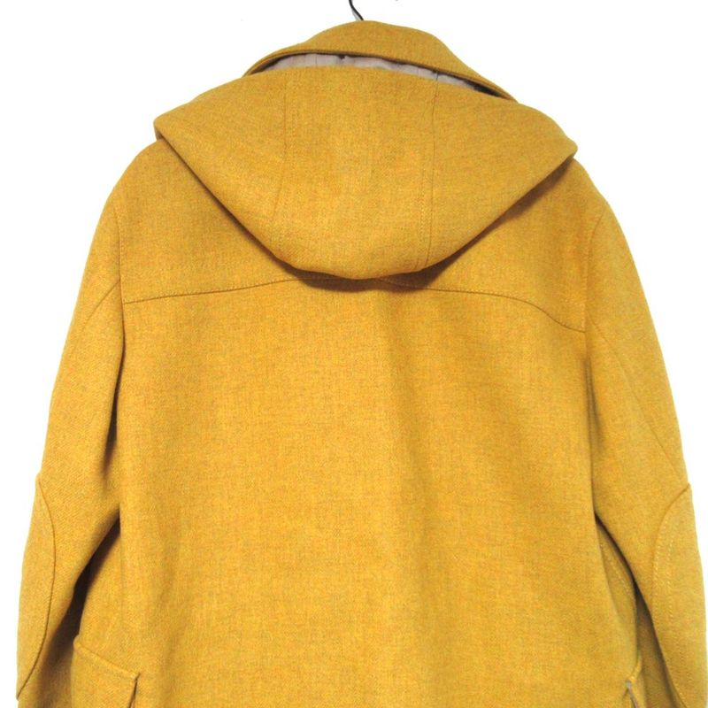 Gucci Tweed Hoodie Duffel Coat 50 Yellow