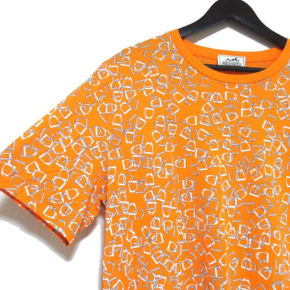 Hermes Etrier Horsebit Pattern All Over Print Short Sleeve T-Shirt XXL