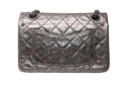 Chanel 2.55 Quilted 20 Double Flap Chain Shoulder Bag CC Logo Aged Calfskin — view 2