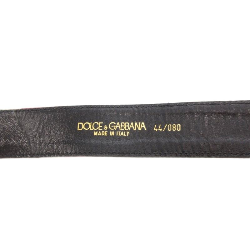 Dolce & Gabbana Gabba Nadolgaba Belt Flo Lal Print Floral Black