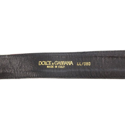 Dolce & Gabbana Gabba Nadolgaba Belt Flo Lal Print Floral Black