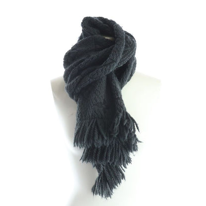 Louis Vuitton Logomania Scarf Shawl Animal Pattern Silk Black, Gray