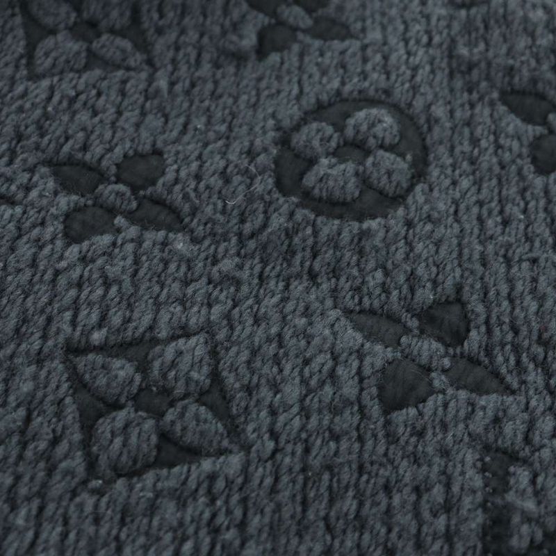 Louis Vuitton Logomania Scarf Shawl Animal Pattern Silk Black, Gray