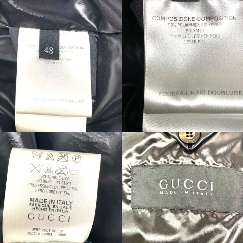 Gucci Down Jacket 48 Black