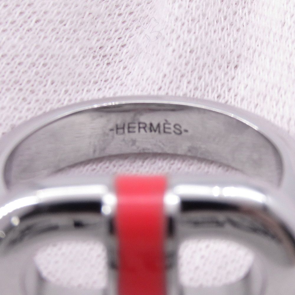 Hermes Ring Maillon Orange Field Silver
