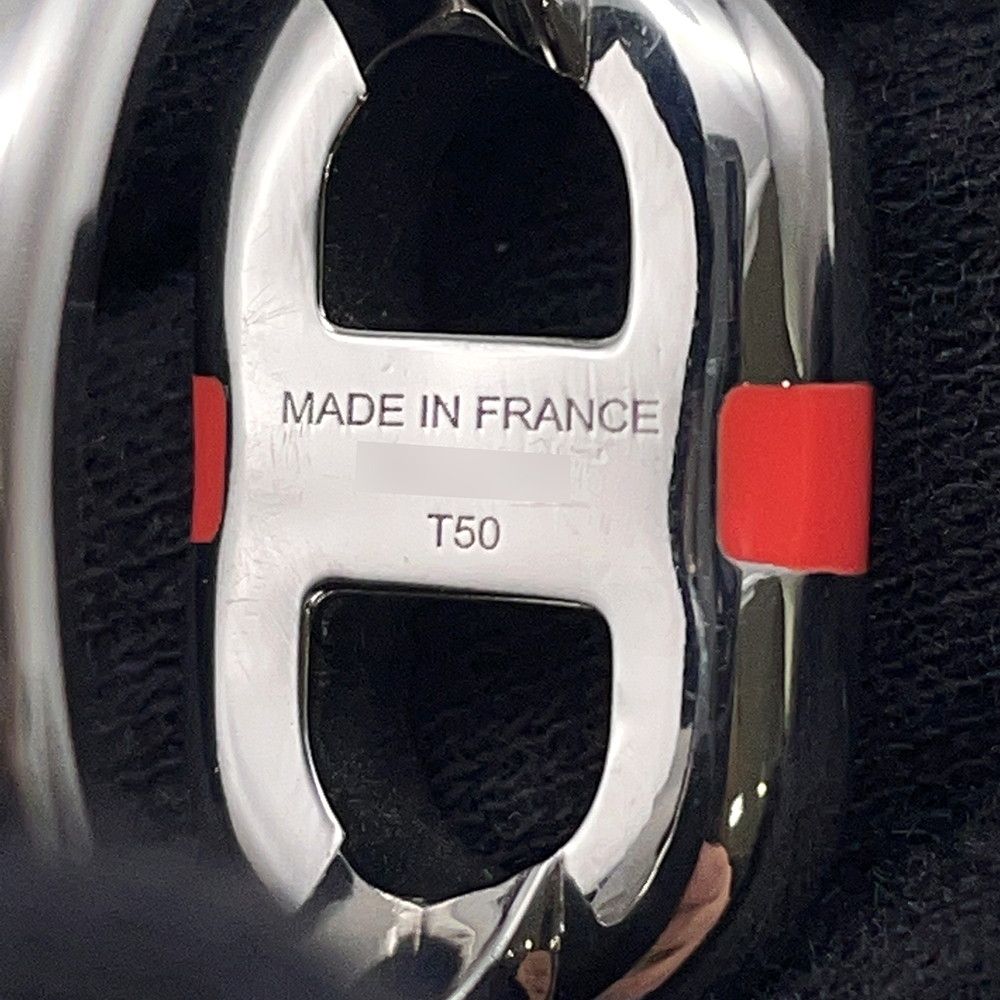Hermes Ring Maillon Orange Field Silver