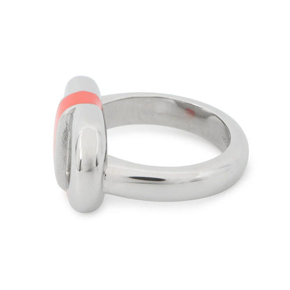 Hermes Ring Maillon Orange Field Silver