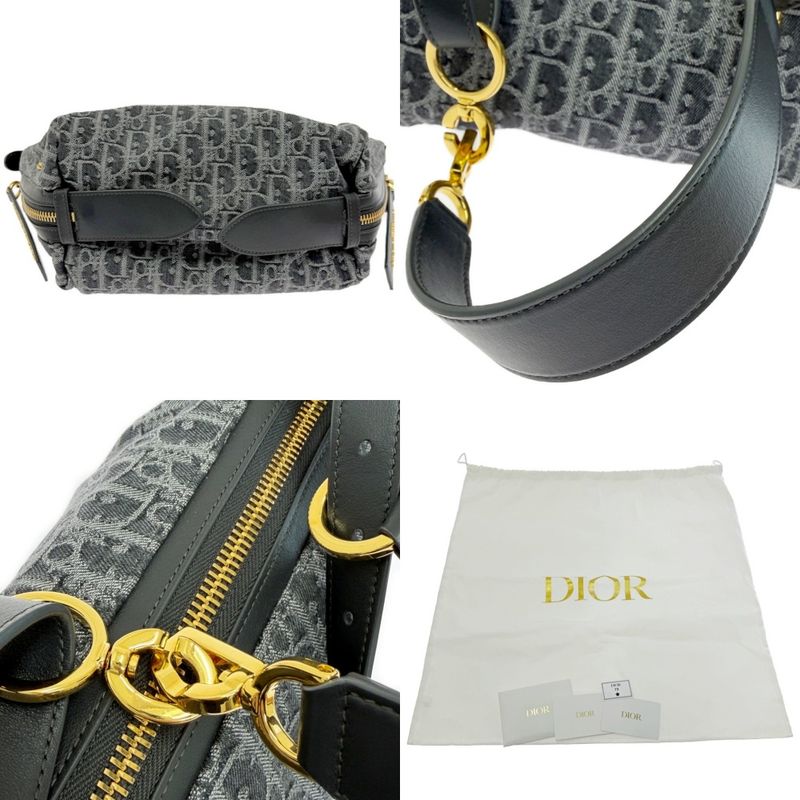 Dior Denim Oblique Black Jacquard D-journey Bag Small [line]