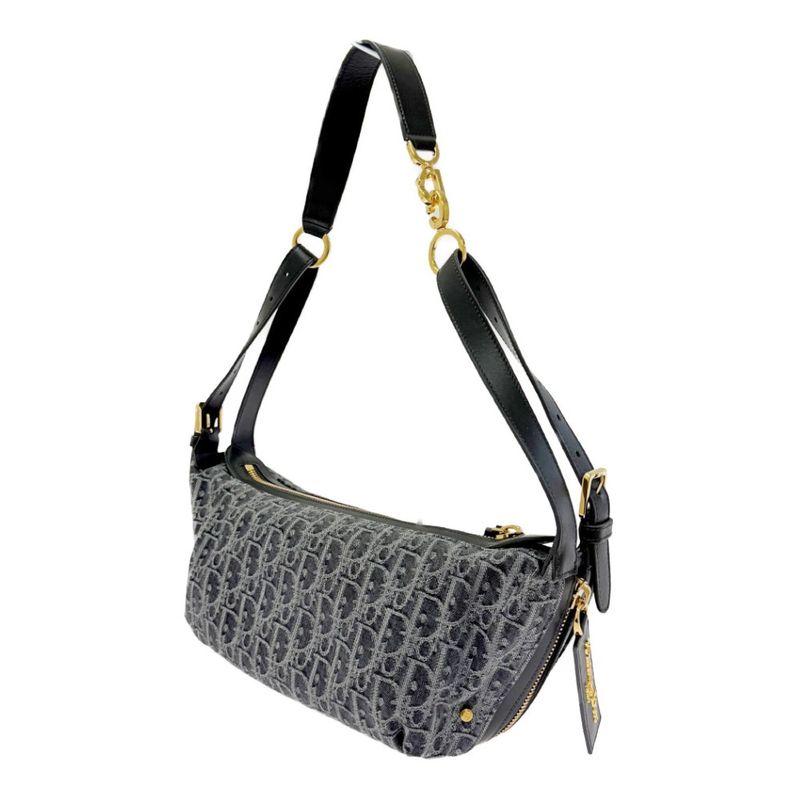 Dior Denim Oblique Black Jacquard D-journey Bag Small [line]