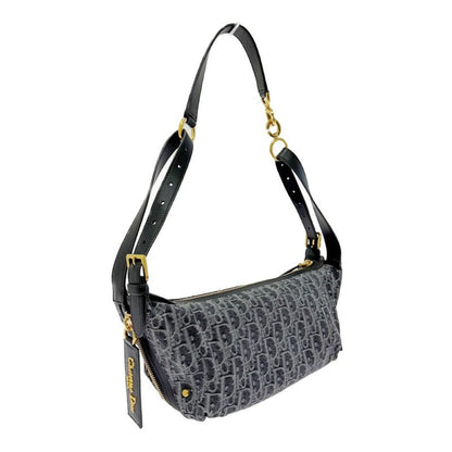 Dior Denim Oblique Black Jacquard D-journey Bag Small [line]