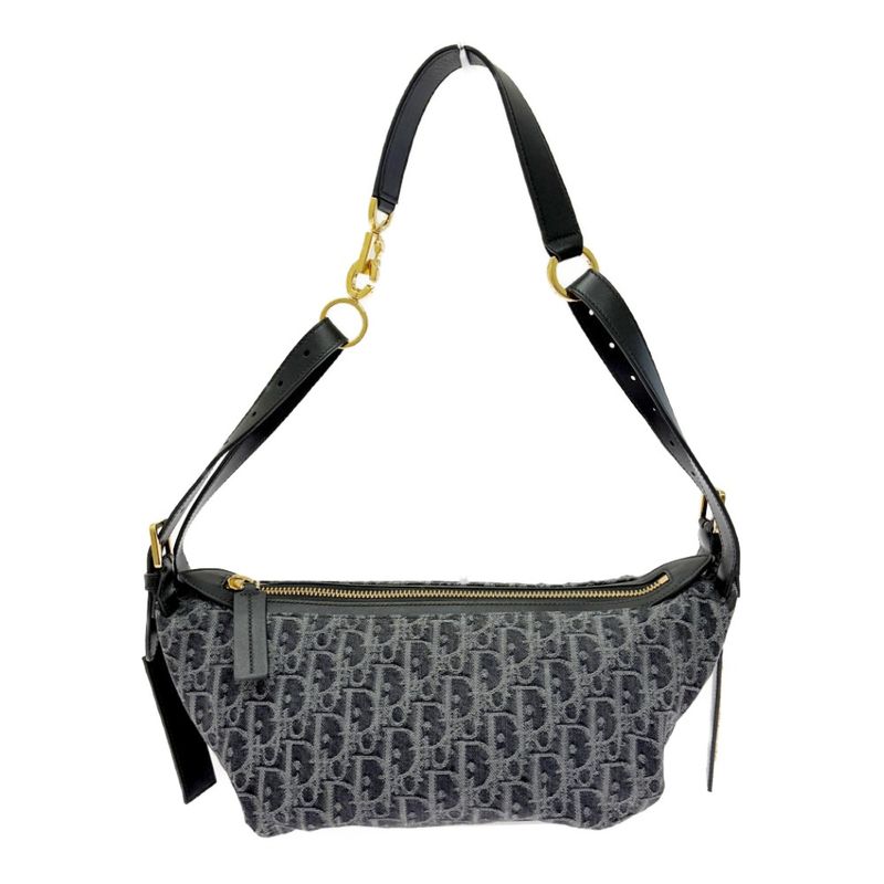 Dior Denim Oblique Black Jacquard D-journey Bag Small [line]