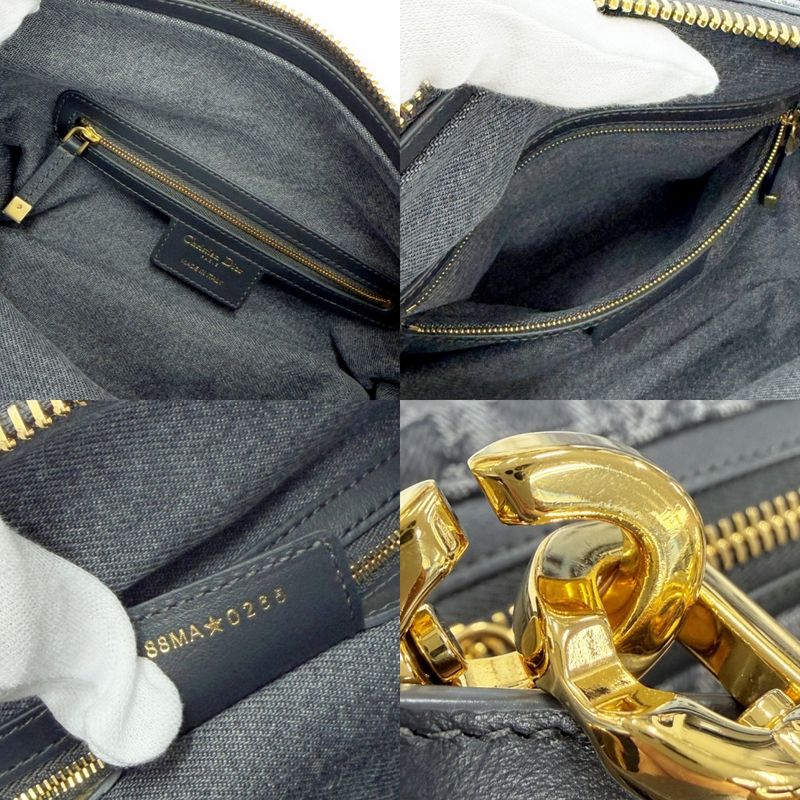 Dior Denim Oblique Black Jacquard D-journey Bag Small [line]