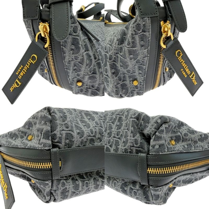 Dior Denim Oblique Black Jacquard D-journey Bag Small [line]