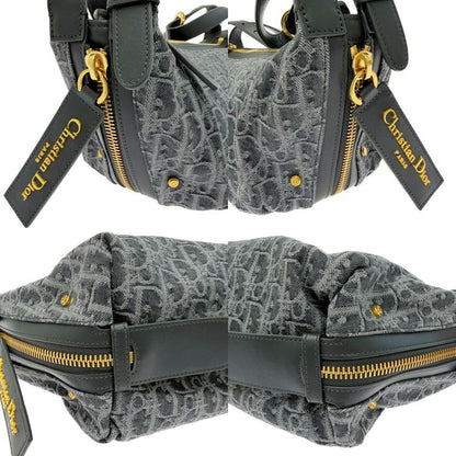 Dior Denim Oblique Black Jacquard D-journey Bag Small [line]