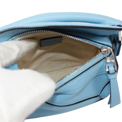 Loewe Puzzle Bag Nano Leather Light Blue Handbag Silver