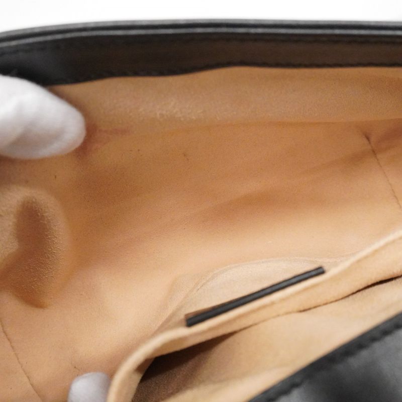 Gucci Shoulder Bag GG Marmont Leather Black Gold