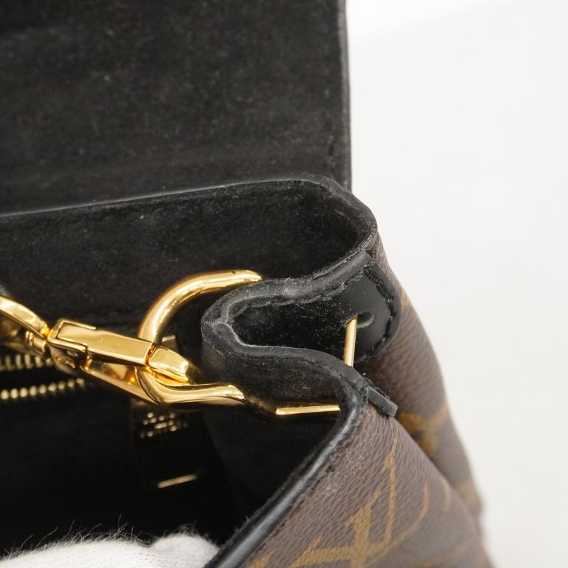 Louis Vuitton Handbag Monogram One Handle Flap Bag MM Brown Noir Black
