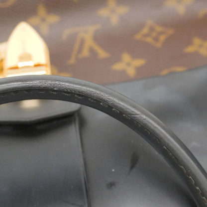 Louis Vuitton Handbag Monogram One Handle Flap Bag MM Brown Noir Black