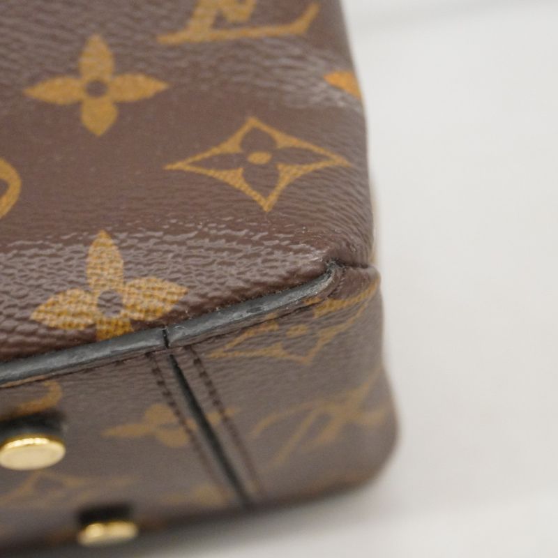 Louis Vuitton Handbag Monogram One Handle Flap Bag MM Brown Noir Black