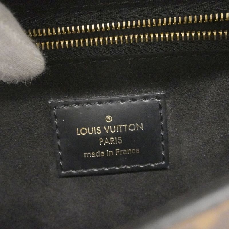 Louis Vuitton Handbag Monogram One Handle Flap Bag MM Brown Noir Black