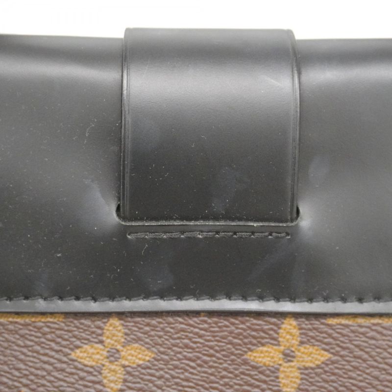 Louis Vuitton Handbag Monogram One Handle Flap Bag MM Brown Noir Black