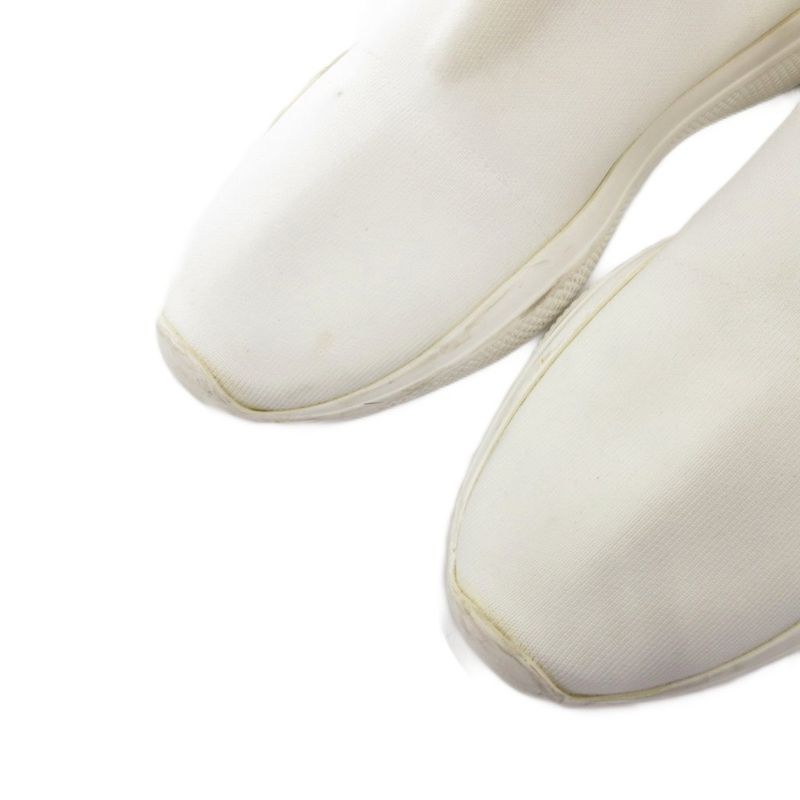 Prada Socks Sneakers Shoes High Cut Logo 36.5 White