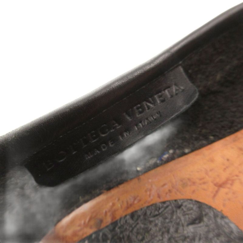 Bottega Veneta Loafers Flat Shoes Intrecciato Leather 37 Black