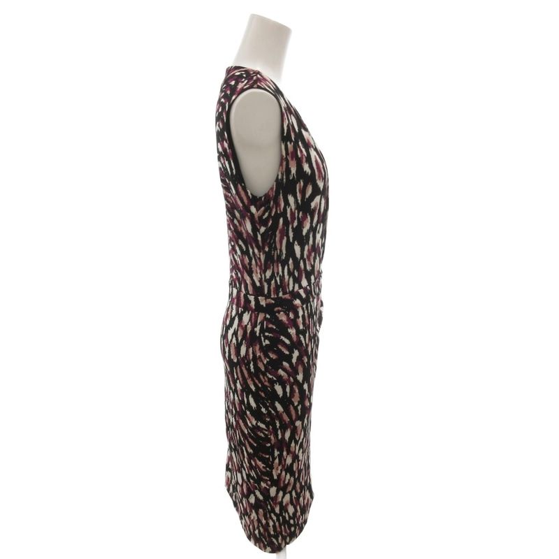 Gucci Cache Couple Dress V-neck All Over Pattern Belt Fringe Long