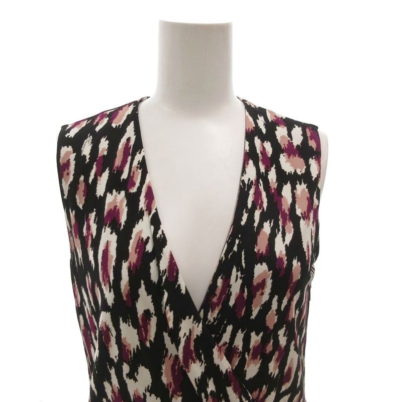 Gucci Cache Couple Dress V-neck All Over Pattern Belt Fringe Long