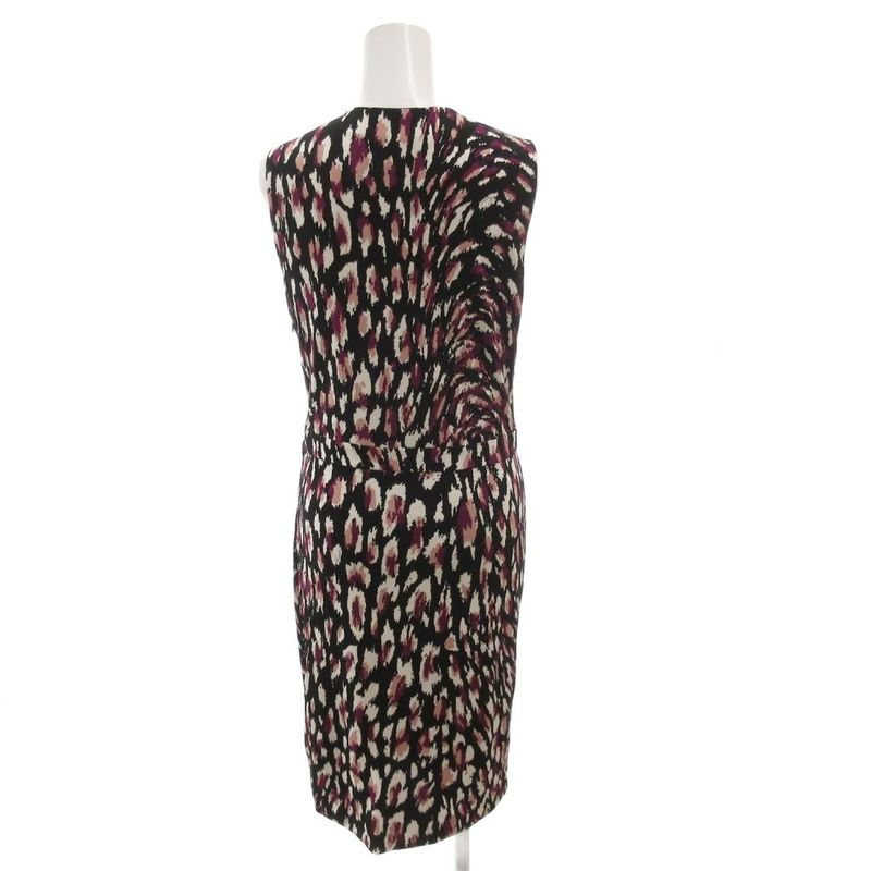 Gucci Cache Couple Dress V-neck All Over Pattern Belt Fringe Long