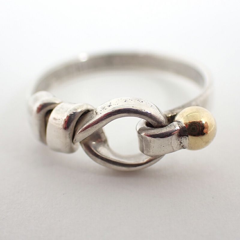 Tiffany & Co. 925 750 Hook Eye Ring