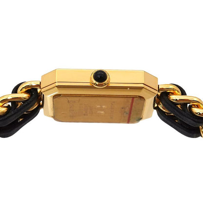 Chanel Premiere M Vintage Watch Black Gold Black Size
