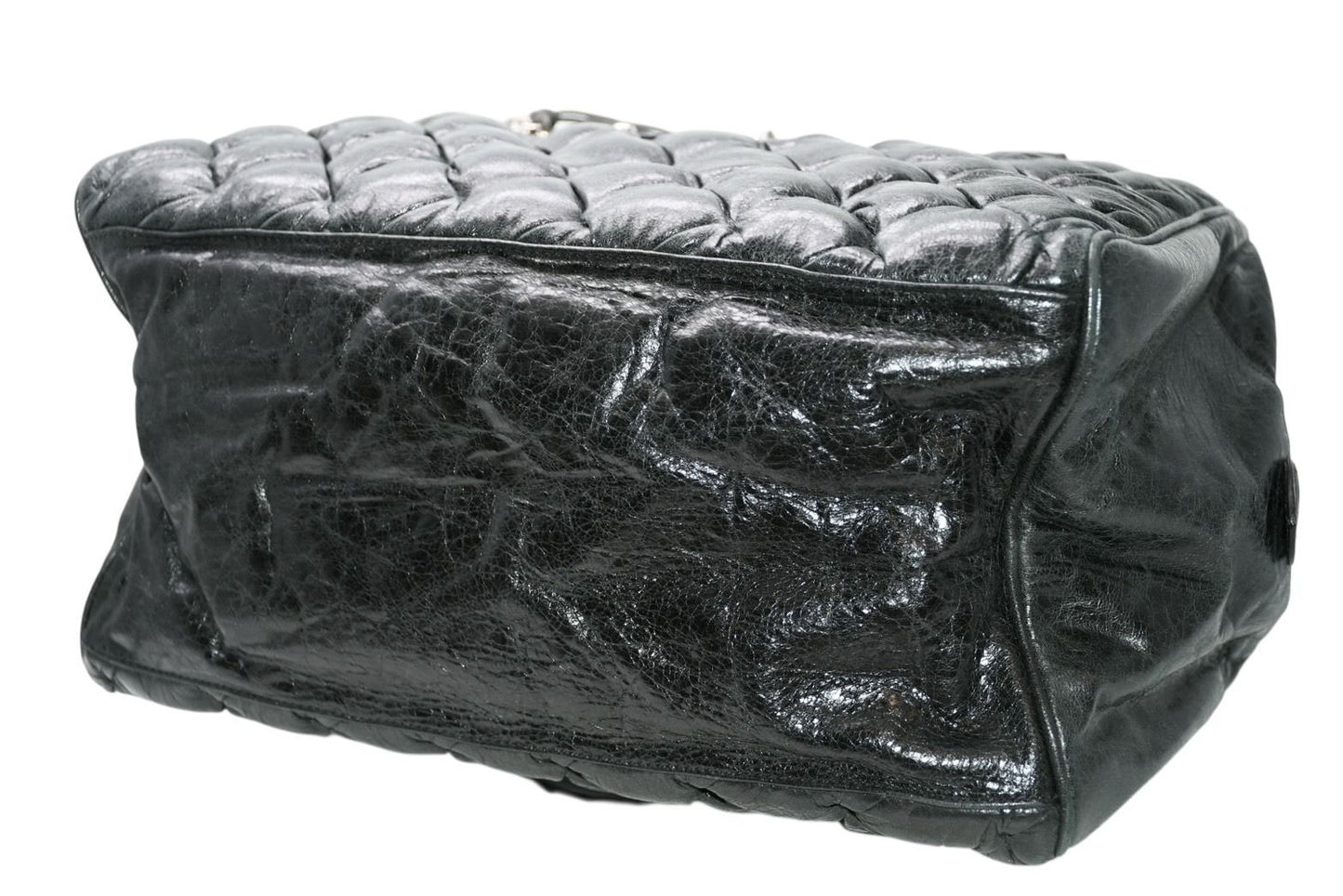Balenciaga Matelasse City Black Calfskin Silver Mini Boston Bag — view 8