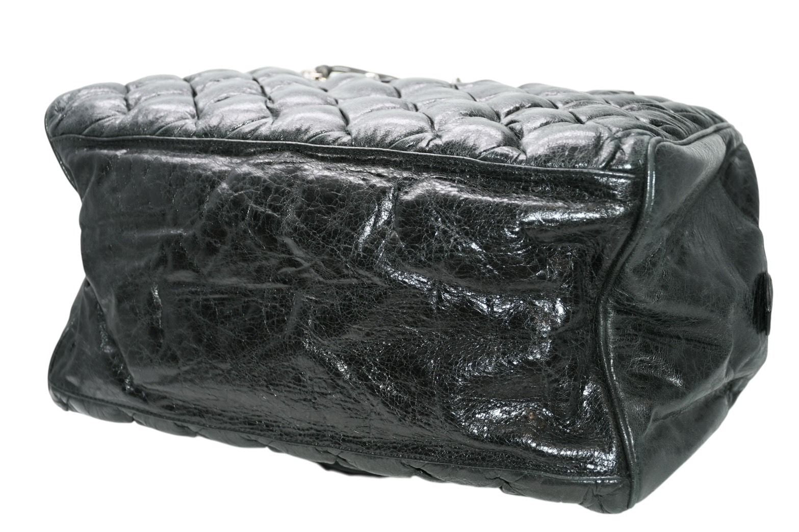 Balenciaga Matelasse City Black Calfskin Silver Mini Boston Bag — view 8