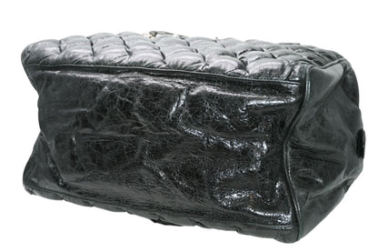 Balenciaga Matelasse City Black Calfskin Silver Mini Boston Bag — view 8