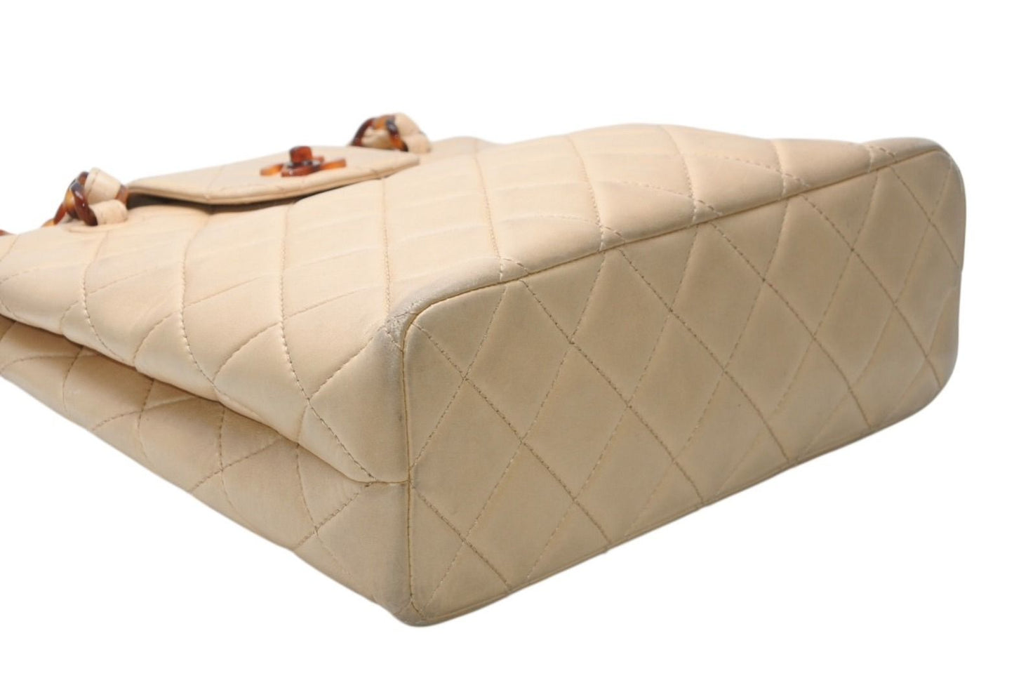 Chanel Chain Bag CC Logo Lambskin Beige Brown Tortoiseshell Pattern — view 7