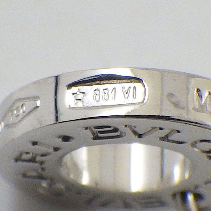 Bvlgari Necklace Round Circle Logo 1 Point Square Cut Diamond