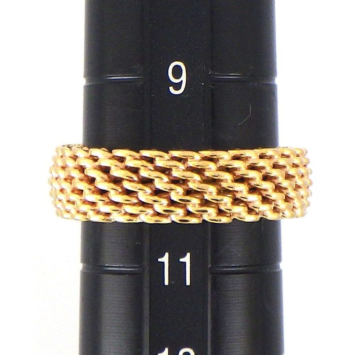 Tiffany & Co. Ring Somerset Mesh 18K Pink Gold