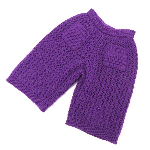 Chanel Pants Wool Purple