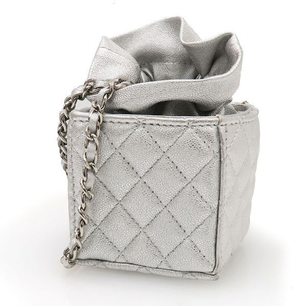 Chanel Quilted Mini Silver Silver Comment