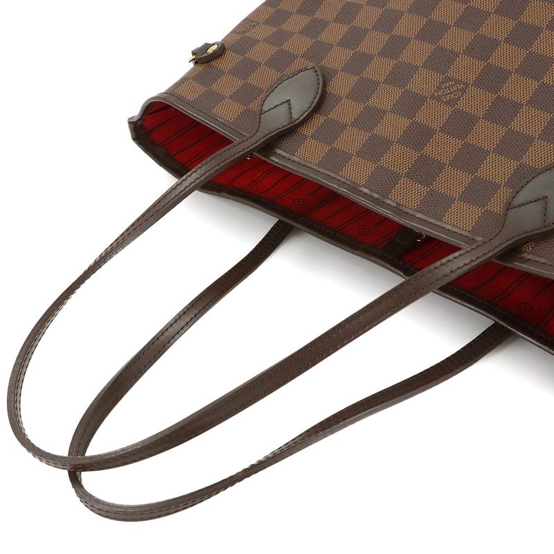 Louis Vuitton Damier Neverfull MM Tote Ebene Cerise Brown