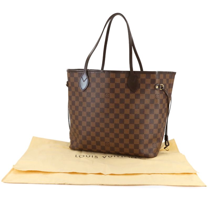 Louis Vuitton Damier Neverfull MM Tote Ebene Cerise Brown