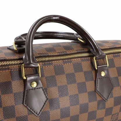 Louis Vuitton Damier Speedy 35 Hand Bag Ebene Brown Gold