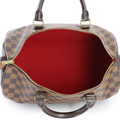 Louis Vuitton Damier Speedy 35 Hand Bag Ebene Brown Gold